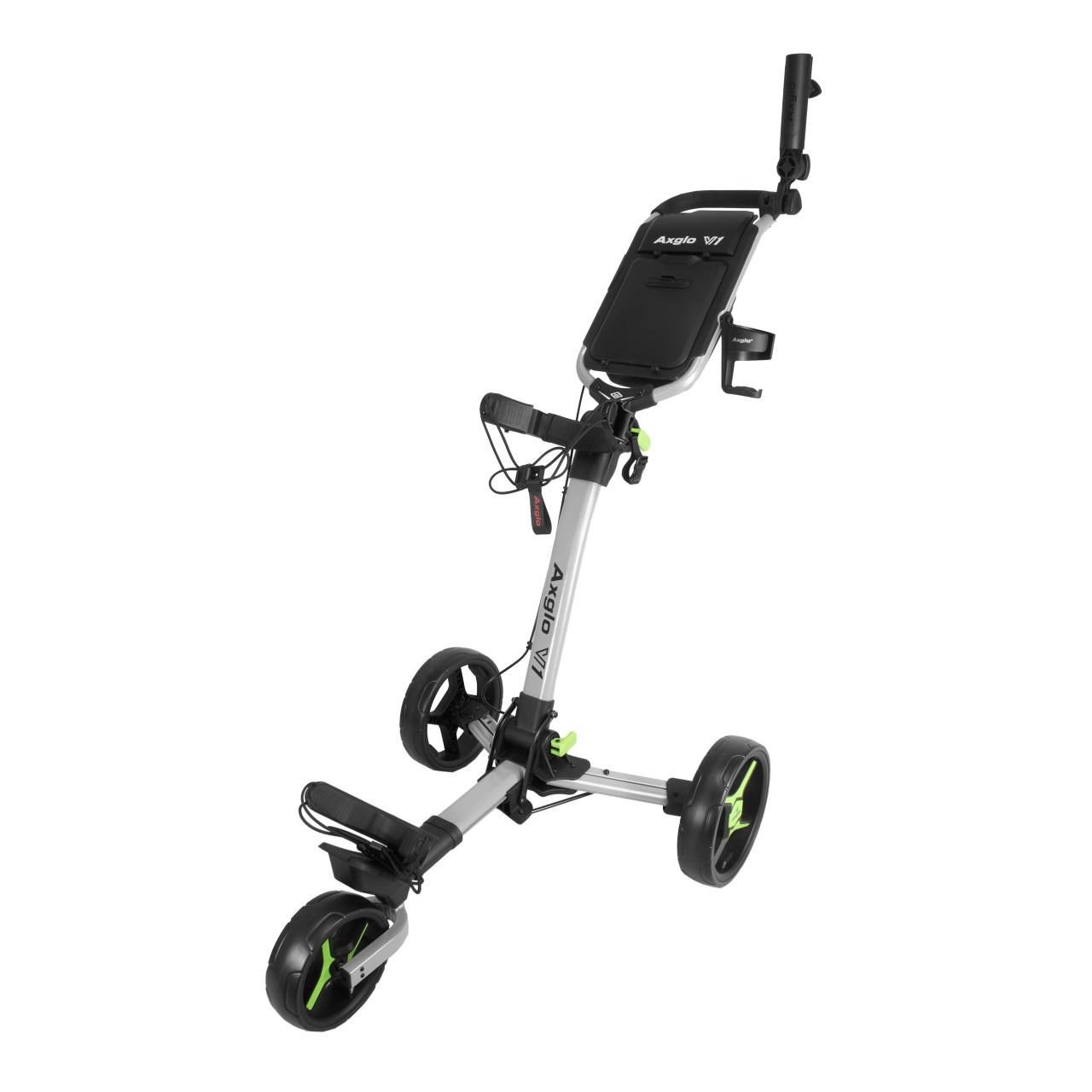 Axglo V1 chariot manuel de golf, argent/vert