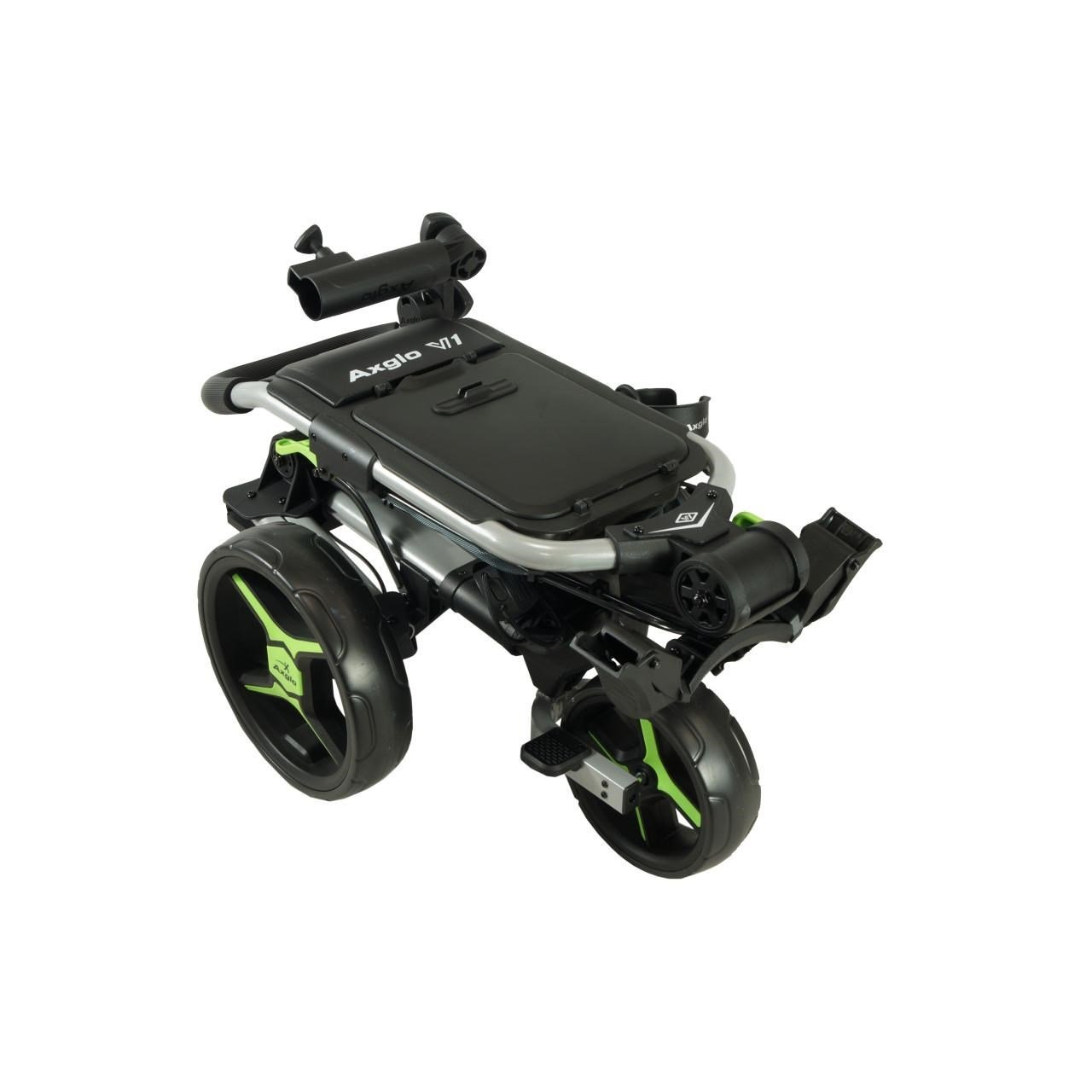 Axglo V1 chariot manuel de golf, argent/vert