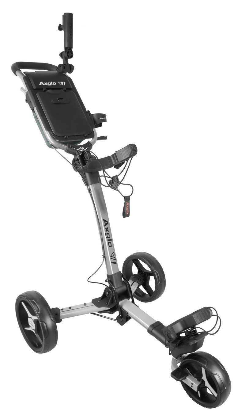 Axglo V1 chariot manuel de golf, argent/gris