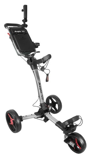 Axglo V1 chariot manuel de golf, argent/rouge