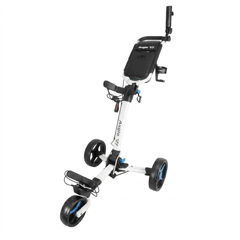 Axglo V1 chariot manuel de golf, blanc/bleu