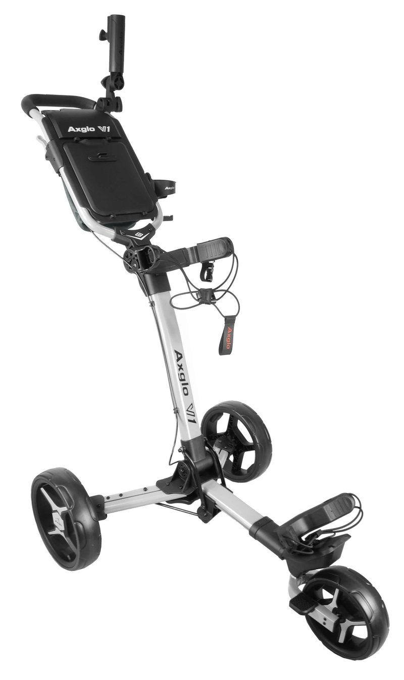 Axglo V1 chariot manuel de golf, blanc/gris