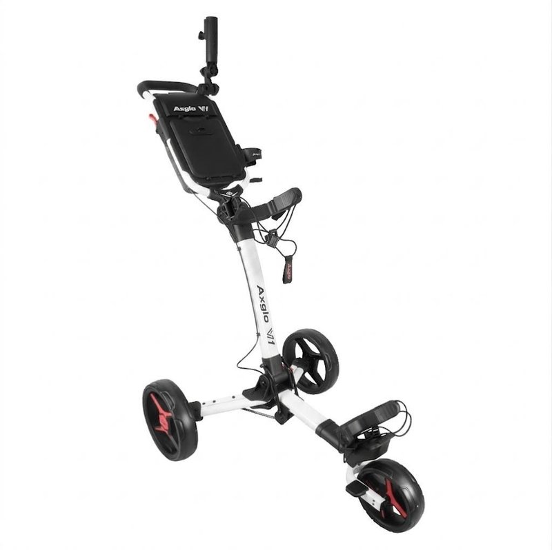 Axglo V1 chariot manuel de golf, blanc/rouge