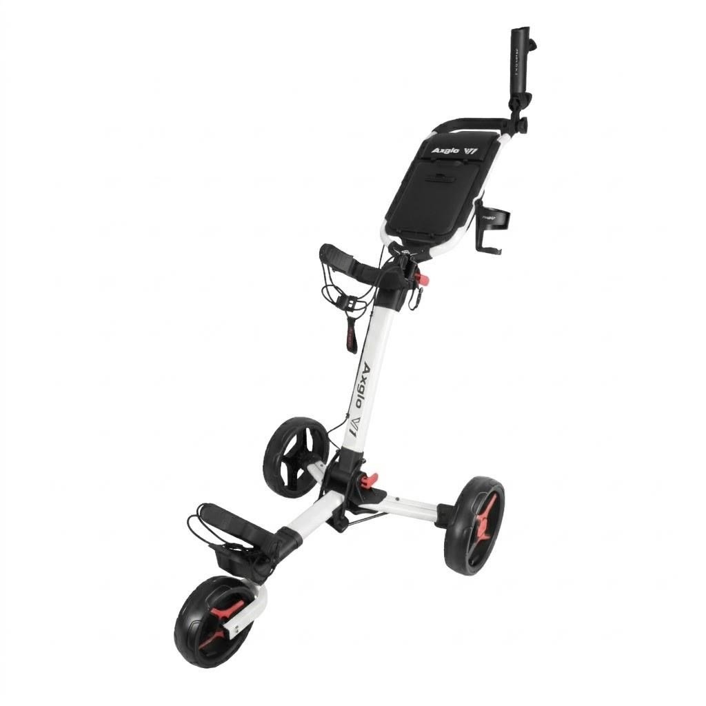 Axglo V1 chariot manuel de golf, blanc/rouge