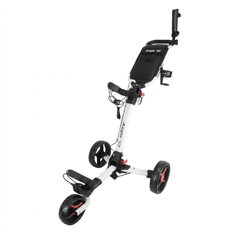 Axglo V1 chariot manuel de golf, blanc/rouge
