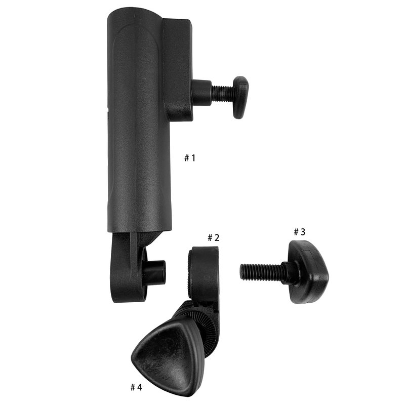 Axglo Adjustable Umbrella Holder accessoire de chariot, noir