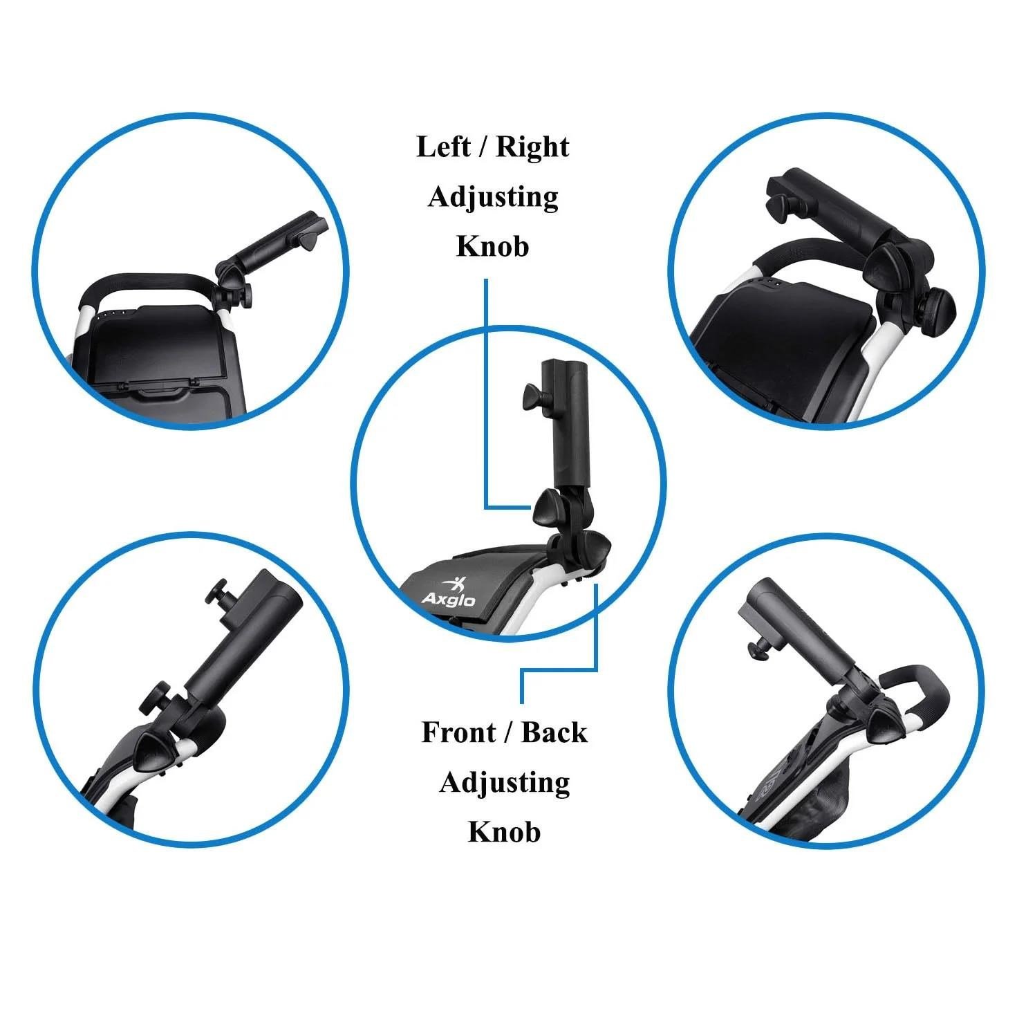 Axglo Adjustable Umbrella Holder accessoire de chariot, noir