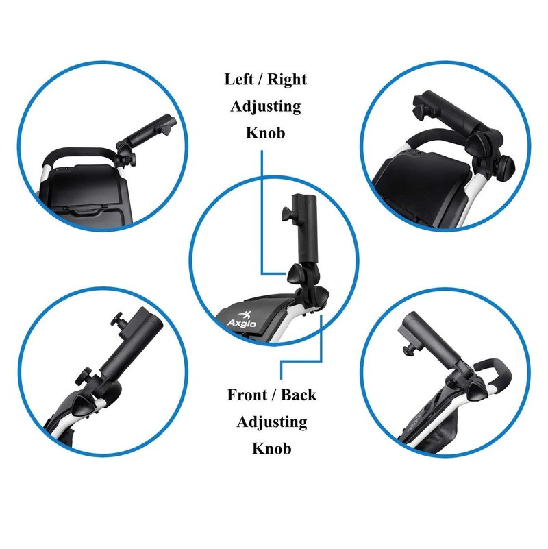 Axglo Adjustable Umbrella Holder accessoire de chariot, noir