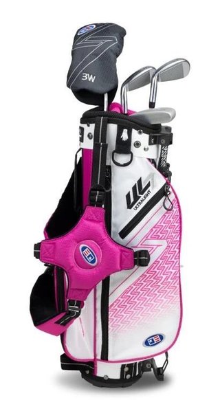 U.S. Kids Golf UL7-42 (107cm) set de golf junior, graphite, + sac stand, blanc/rose