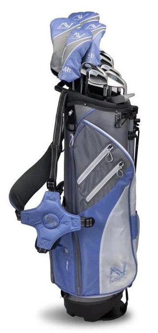 U.S. Kids Golf AV Cloud-60 (152cm) set de golf junior 11 clubs, graphite, + stand bag, gris/blanc/bleu