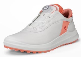 Ecco Core BOA chaussures de golf femme, blanc/burnt coral