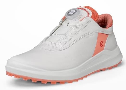 Ecco Core BOA chaussures de golf femme, blanc/burnt coral