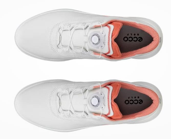Ecco Core BOA chaussures de golf femme, blanc/burnt coral