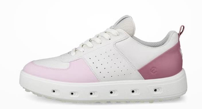 Ecco Street 720 chaussures de golf femme, blanc/blush/rose blossom