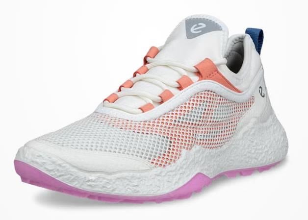 Ecco Biom H5 chaussures de golf femme, blanc/corail brûlé