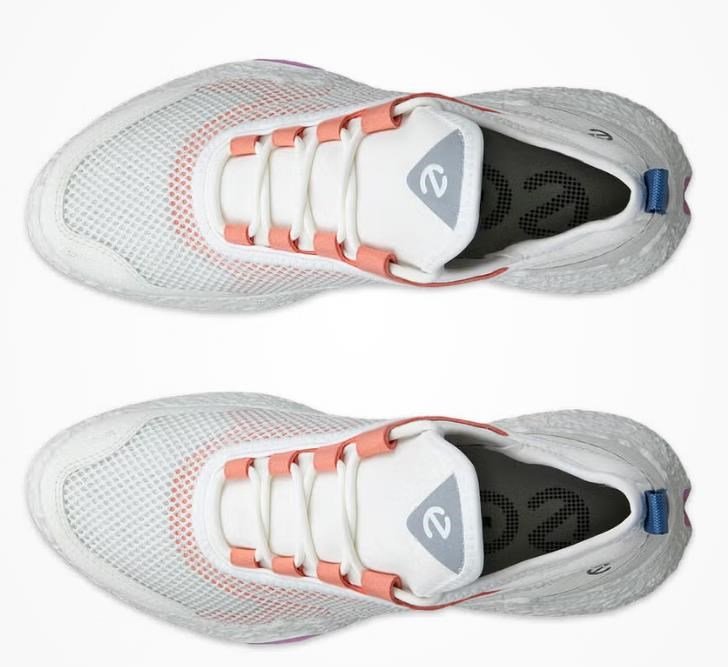 Ecco Biom H5 chaussures de golf femme, blanc/corail brûlé