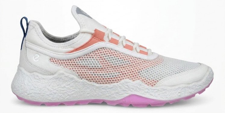 Ecco Biom H5 chaussures de golf femme, blanc/corail brûlé