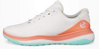 Ecco LT1 chaussures de golf femme, blanc/corail brûlé