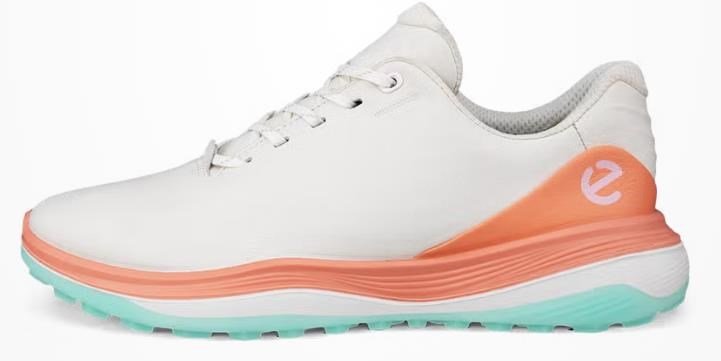 Ecco LT1 chaussures de golf femme, blanc/corail brûlé