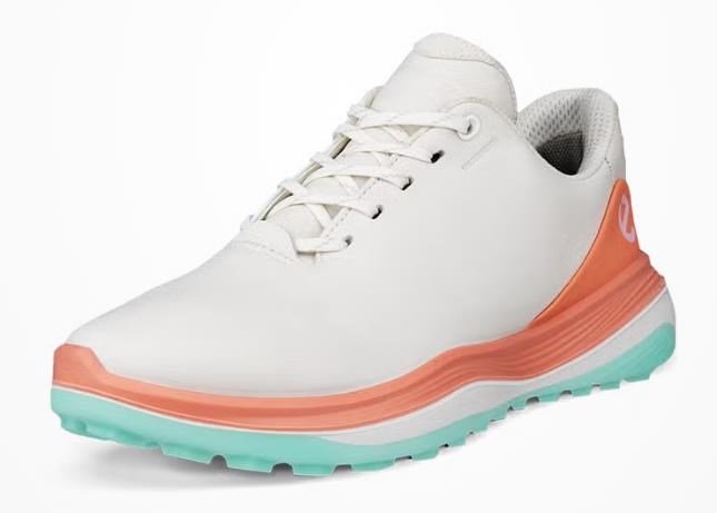 Ecco LT1 chaussures de golf femme, blanc/corail brûlé