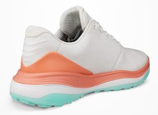 Ecco LT1 chaussures de golf femme, blanc/corail brûlé