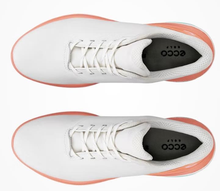 Ecco LT1 chaussures de golf femme, blanc/corail brûlé