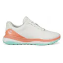 Ecco LT1 chaussures de golf femme, blanc/corail brûlé