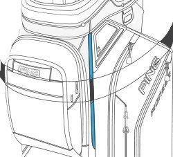 PING Pioneer 244 cart bag, heather sand/black