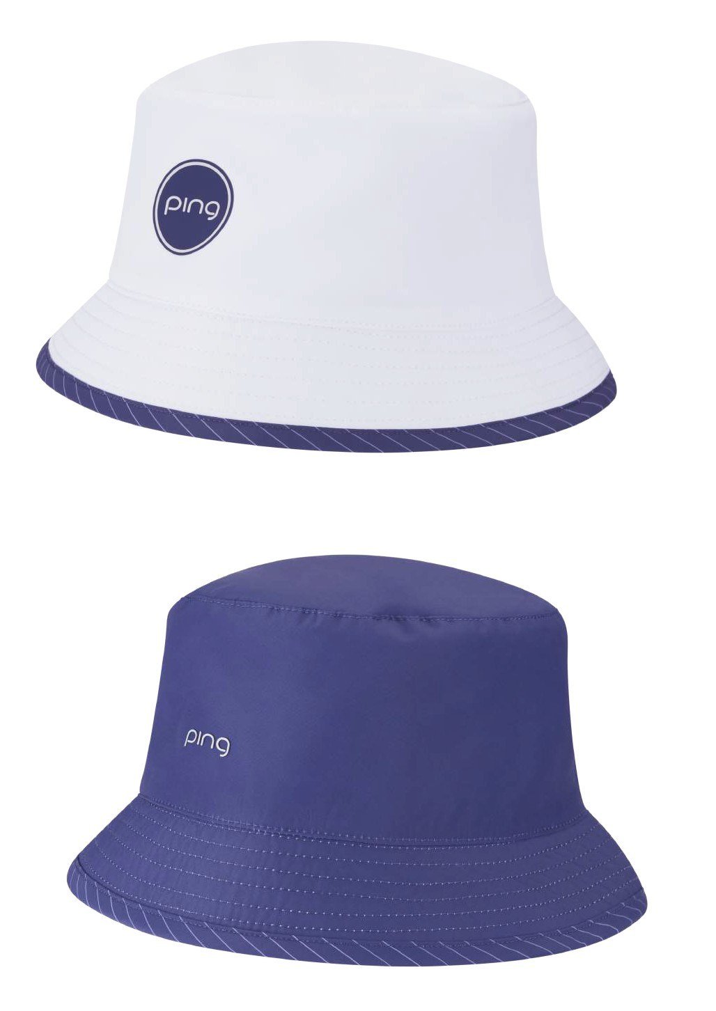 PING G Le4 chapeau bob réversible pour femme, blanc/prune