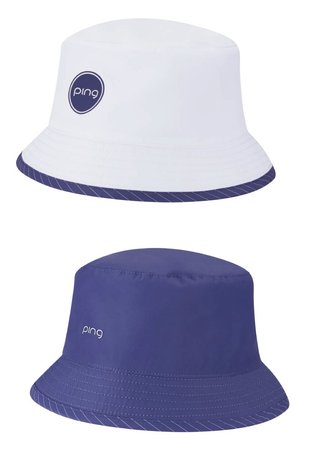 PING G Le4 chapeau bob réversible pour femme, blanc/prune