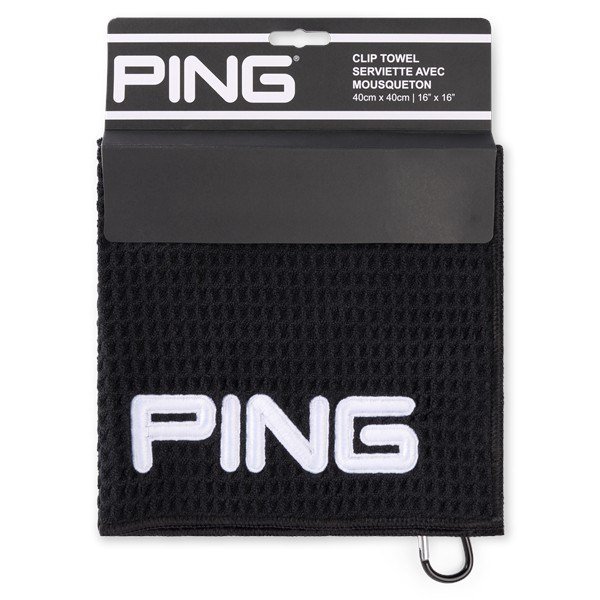 PING Golf Ping Clip serviette de golf, noir