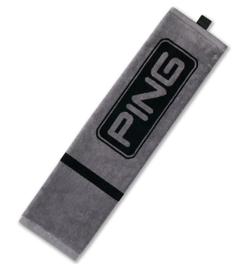 PING Ping Trifold serviette de golf, noir/gris