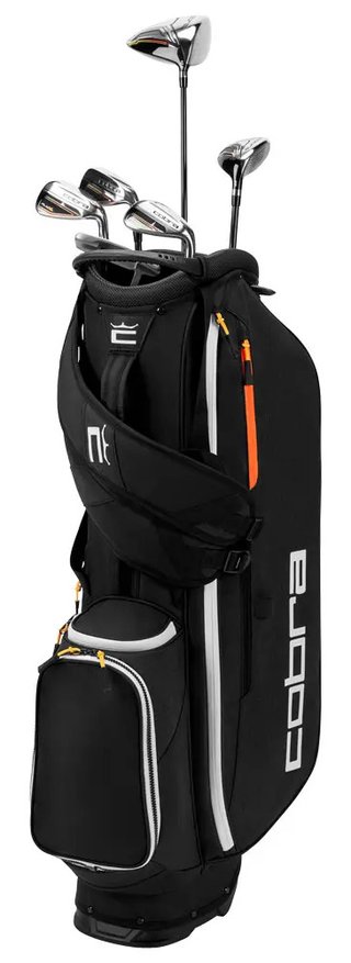 Cobra Fly-XL 2 Black Gold halfset de golf homme 2025, graphite + sac trépied