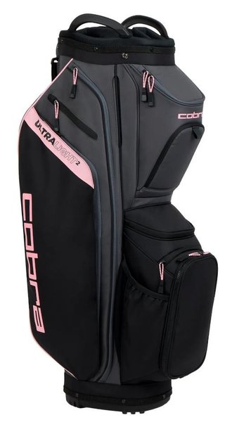 Cobra Ultralight 2 cart bag, noir/or rosé