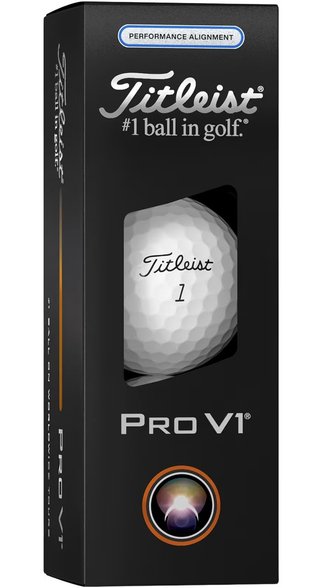 Titleist Pro V1 2025 balles de golf, Performance Alignment Blue