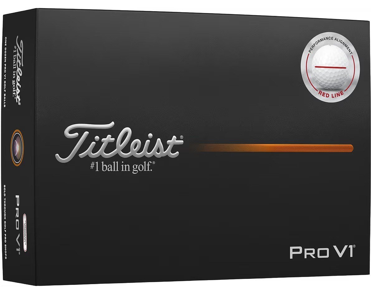 Titleist Pro V1 2025 balles de golf, Performance Alignment RED