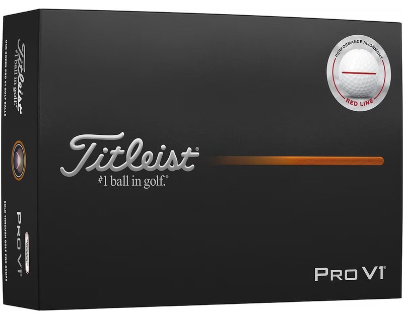Titleist Pro V1 2025 balles de golf, Performance Alignment RED