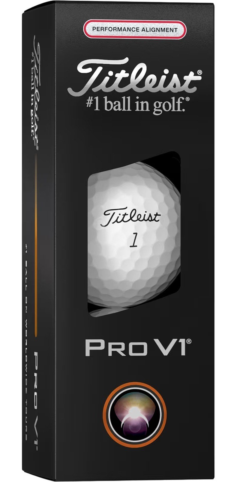 Titleist Pro V1 2025 balles de golf, Performance Alignment RED