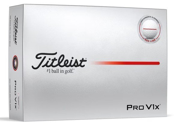 Titleist Pro V1x 2025 balles de golf, Performance Alignment RED