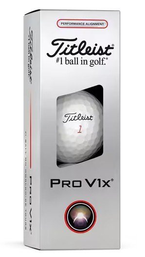 Titleist Pro V1x 2025 balles de golf, Performance Alignment RED