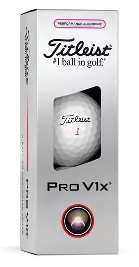 Titleist Pro V1x 2025 balles de golf, Performance Alignment Pink