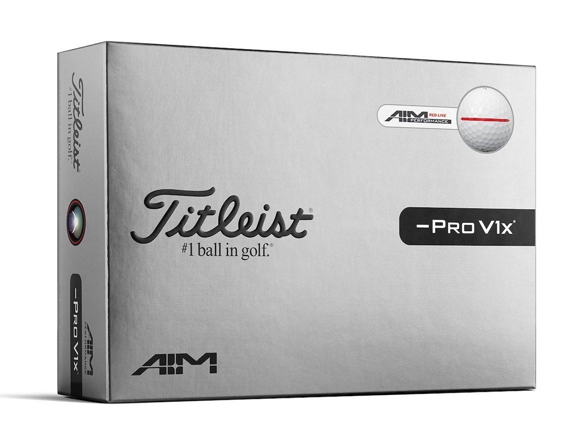 Titleist Pro V1x Left Dash Performance Alignment RED balles de golf