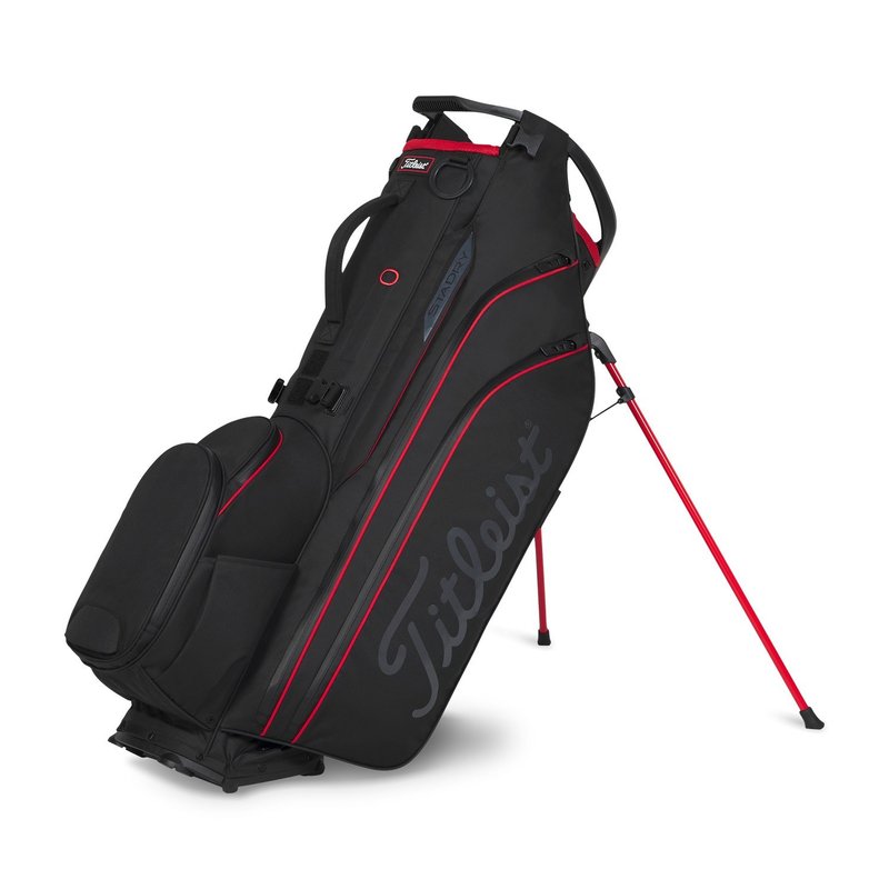 Titleist Hybrid 14 StaDry stand bag, noir/noir/rouge