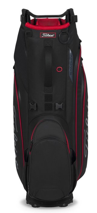 Titleist Hybrid 14 StaDry stand bag, noir/noir/rouge