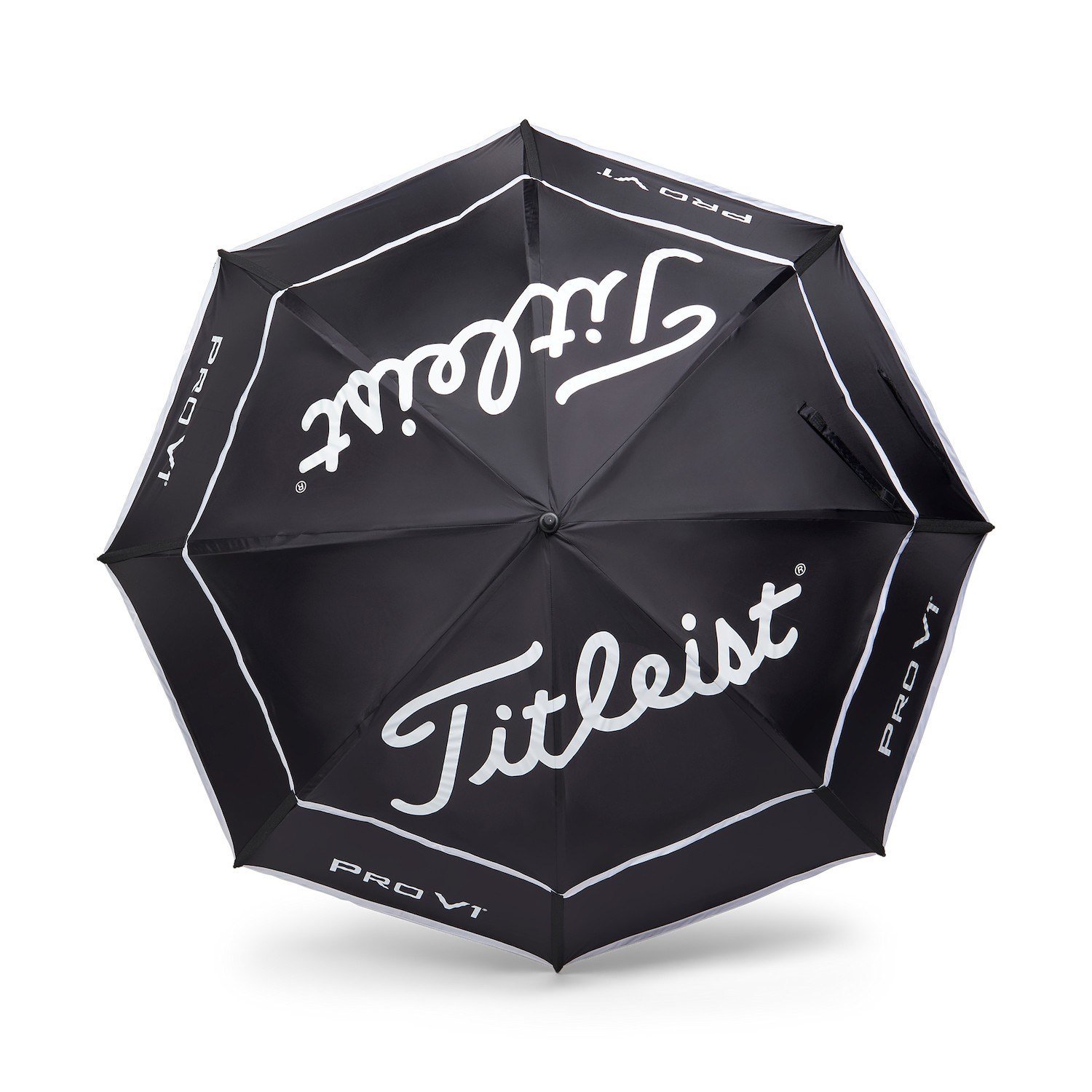 Titleist Tour Double Canopy parapluie, noir/blanc