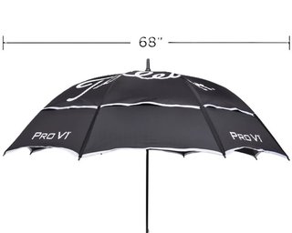 Titleist Tour Double Canopy parapluie, noir/blanc