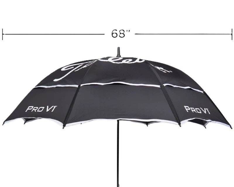 Titleist Tour Double Canopy parapluie, noir/blanc