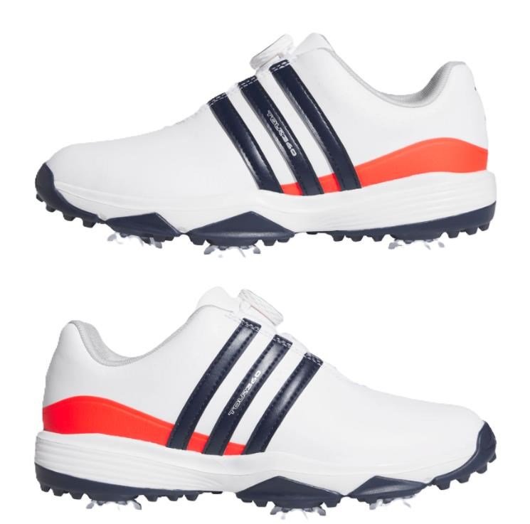 Adidas Tour360 24 Boa chaussures de golf junior, blanches