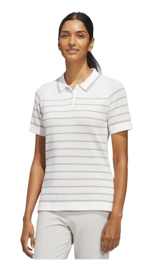 Adidas Ultimate365+ Stripe Knit polo femme, blanc