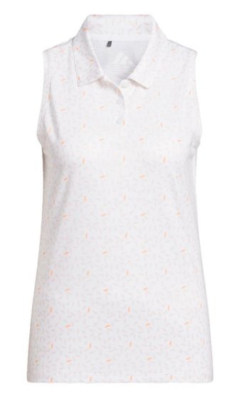 Adidas Ultimate365 All Over Print Sleeveless polo femme, blanc